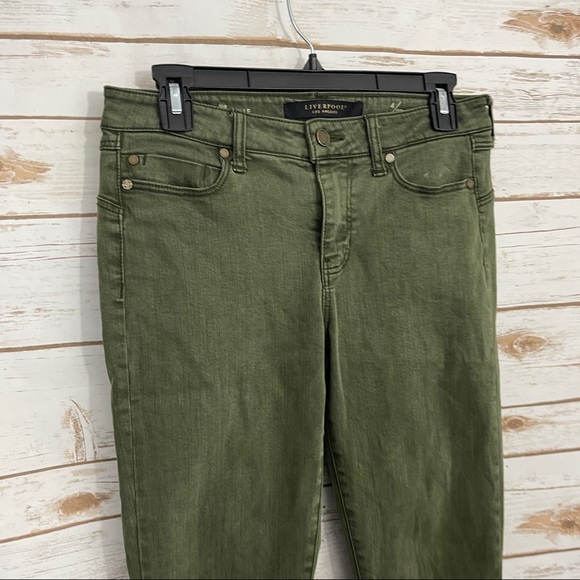 Liverpool Green The Hugger Ankle Pants - Picture 2 of 5